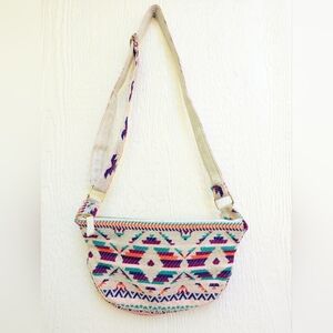 Marea Colorful Tribal Embroidered Boho Hippie Adjustable Crossbody Bag Purse